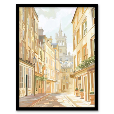 Artery8 Bath England Sunny Day Street View Cityscape Wall Art PrintA4 Size from B&Q