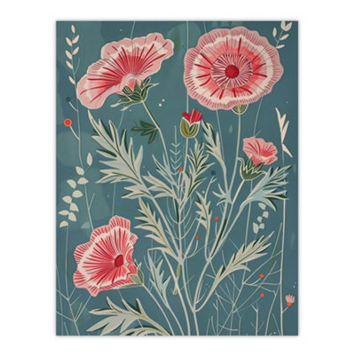 Artery8 Unframed Wall Art Blooming Pink Carnation Flowers Artwork Spring12X16 Inch from B&Q