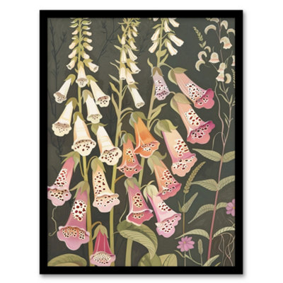 Artery8 Foxglove Flowers Floral Spring Botanical Blooms Wall Art PrintA4 Size from B&Q
