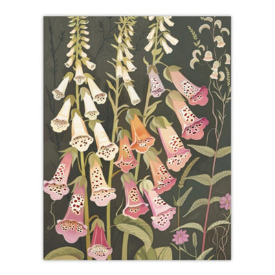 Artery8 Unframed Wall Art Foxglove Flowers Floral Spring Botanical Blooms12X16 Inch from B&Q