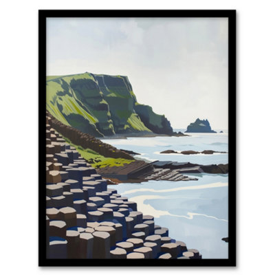 Artery8 Giants Causeway Seaside Columns Coastal Ireland Wall Art PrintA4 Size from B&Q