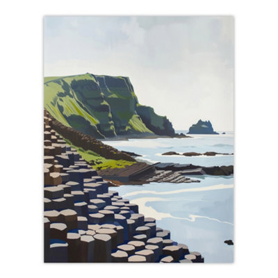 Artery8 Unframed Wall Art Giants Causeway Seaside Columns Coastal Ireland12X16 Inch from B&Q