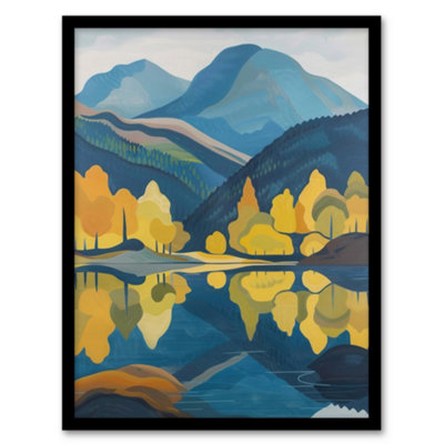 Artery8 Lake District Cumbria Artwork Summer Hills Forest Wall Art PrintA4 Size from B&Q