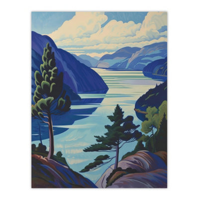Artery8 Unframed Wall Art Loch Ness Lake Scottish Highlands Landscape12X16 Inch