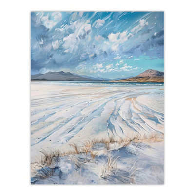 B&Q -  Unframed Wall Art White Sands Luskentyre Beach Isle Harris Painting12X16 Inch
