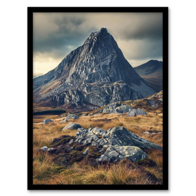 Artery8 Framed Wall Art Tryfan Mountain Snowdonia Wales Peak Landscape Print12X16 Inch from B&Q