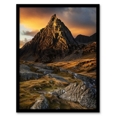Artery8 Tryfan Mountain Peak Summit Snowdonia Wales Wall Art PrintA4 Size from B&Q