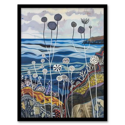 Artery8 Abstract Scottish Coastal Artwork Coral Sealife Wall Art PrintA4 Size from B&Q