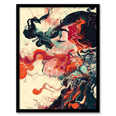 Artery8 Inhale Trippy Lady Profile Design Psychedelic Wall Art PrintA4 Size from B&Q