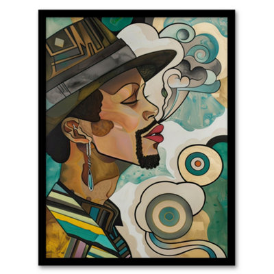 Artery8 Minneapolis Sound Musician Trippy Portrait Wall Art PrintA4 Size from B&Q