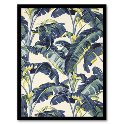 Artery8 Framed Wall Art Banana Plant Artwork Leaves Foliage Tropical Print12X16 Inch from B&Q