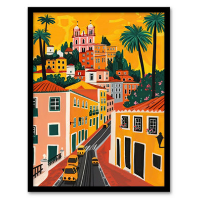 Artery8 Framed Wall Art Mexico City Santa Prisca Church Cityscape Sunset Print12X16 Inch from B&Q