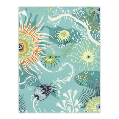 Artery8 Unframed Wall Art Abstract Under The Sea Drawing Sealife Ocean12X16 Inch from B&Q