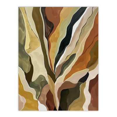 B&Q -  Unframed Wall Art Abstract Earth Tone Artwork Geology Rock Muddy12X16 Inch