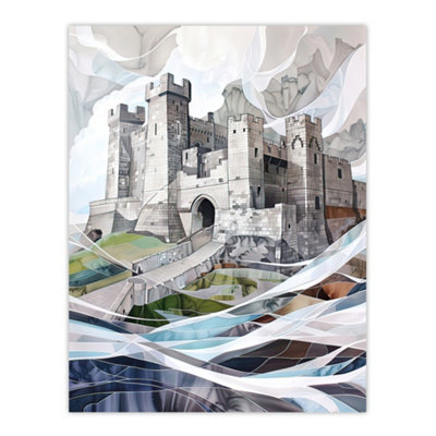 Artery8 Unframed Wall Art Bamburgh Castle Artwork Northumbria England12X16 Inch