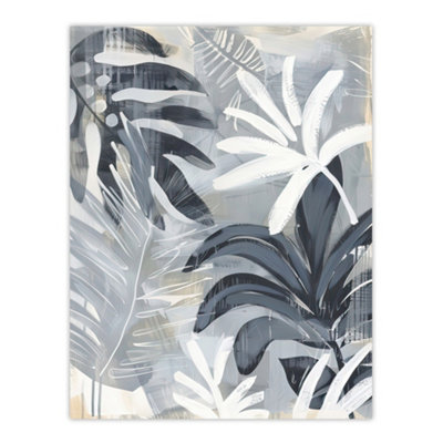 Artery8 Unframed Wall Art Abstract Monstera Plant Lover Leaves Painting12X16 Inch from B&Q