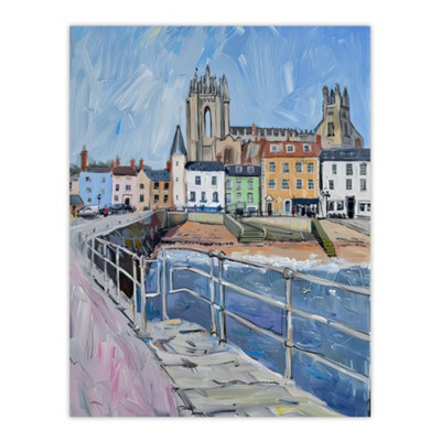 Artery8 Unframed Wall Art Bridlington Pier Shore Painting Yorkshire Sunny12X16 Inch from B&Q