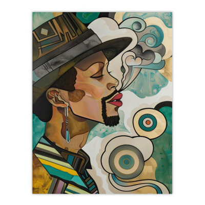 Artery8 Unframed Wall Art Minneapolis Sound Musician Trippy Portrait12X16 Inch from B&Q