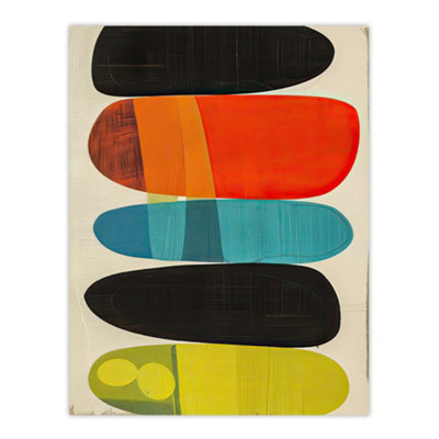 Artery8 Unframed Wall Art Mid Century Modern Abstract Colour Shades12X16 Inch from B&Q