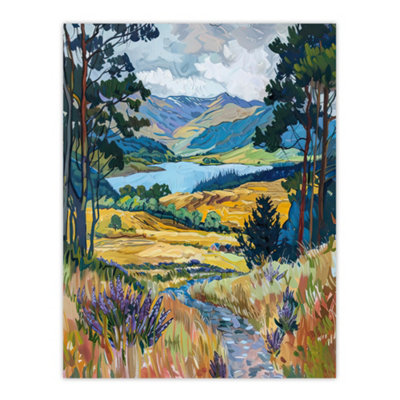 B&Q -  Unframed Wall Art Loch Lomond Scottish Landscape Nature Lover12X16 Inch