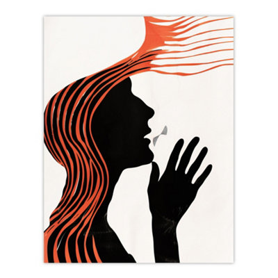 Artery8 Unframed Wall Art Deaf Culture Conceptual Art Bright Abstract12X16 Inch from B&Q