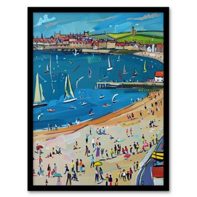Artery8 Scarborough North Bay Beach Pier Seaside Holiday Wall Art PrintA4 Size from B&Q