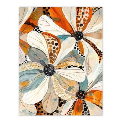 Artery8 Unframed Wall Art Abstract Floral Painting Wildflowers Animal Print12X16 Inch from B&Q