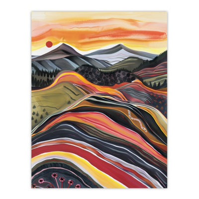 Artery8 Unframed Wall Art Cairngorms Mountains Scottish Sunset Folk12X16 Inch from B&Q