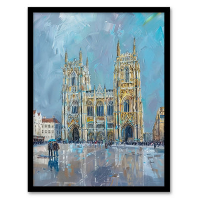 Artery8 Cathedral Church St Peter York Minster Painting Wall Art PrintA4 Size from B&Q