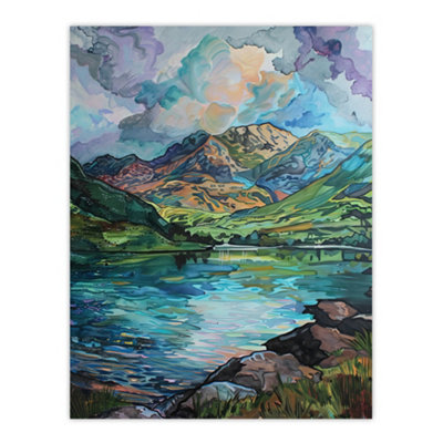 Artery8 Unframed Wall Art Blea Tarn Valley Lake District England Painting12X16 Inch from B&Q