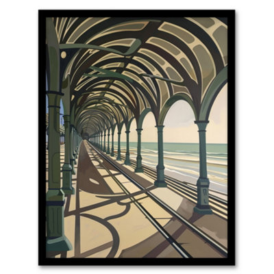 Artery8 Victorian Pier Blackpool England Uk Seaside Wall Art PrintA4 Size from B&Q