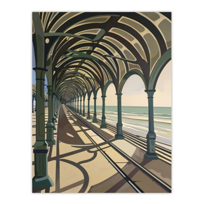 Artery8 Unframed Wall Art Victorian Pier Blackpool England Uk Seaside12X16 Inch from B&Q