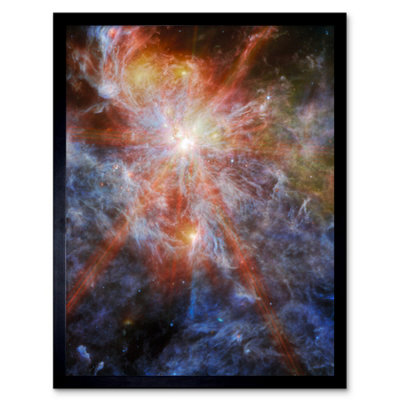 Artery8 Framed Wall Art Nasa James Webb Telescope Massive Cluster Born N79 12X1612X16 Inch from B&Q