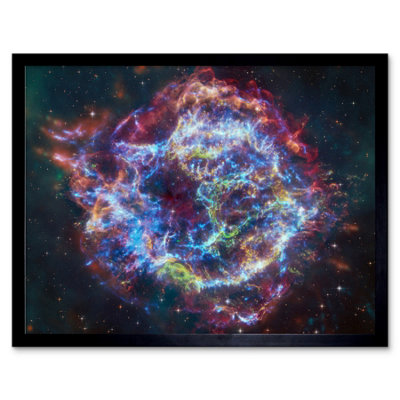 Artery8 Framed Wall Art Nasa James Webb Telescope Cassiopeia A (Cas A)12X16 Inch from B&Q