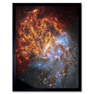 Artery8 Framed Wall Art Nasa Hubble James Webb Telescope Spiral Galaxy Ngc 108712X16 Inch from B&Q