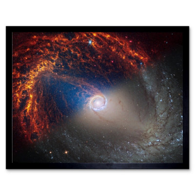 Artery8 Framed Wall Art Nasa Hubble James Webb Telescope Spiral Galaxy Ngc 151212X16 Inch from B&Q