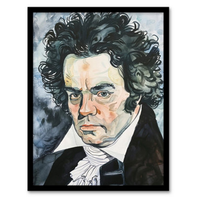Artery8 Beethoven Classical Music Composer Portrait Wall Art PrintA4 Size from B&Q