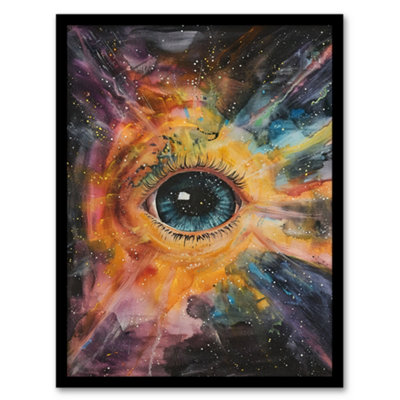 Artery8 Framed Wall Art The Eye Of God Universe Starscape Concept Art Print12X16 Inch from B&Q