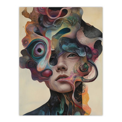 Artery8 Unframed Wall Art God Is A Woman Abstract Fantasy Concept12X16 Inch from B&Q