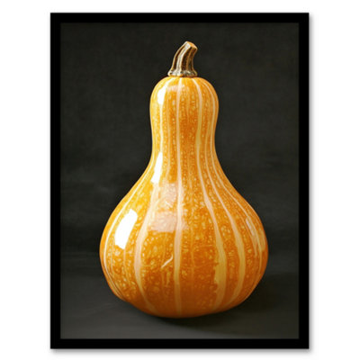 Artery8 Framed Wall Art Shiny Butternut Squash Pumpkin Photograph Print12X16 Inch from B&Q