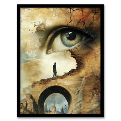 Artery8 Framed Wall Art Lost In A Dream Surrealism Conceptual Art Print12X16 Inch from B&Q