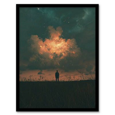 B&Q -  Believe In Magic Dreamy Firefly Cloud Magical Sky Wall Art PrintA4 Size