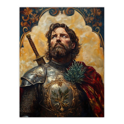 Artery8 Unframed Wall Art William Wallace Thistle Art Nouveau Portrait12X16 Inch from B&Q