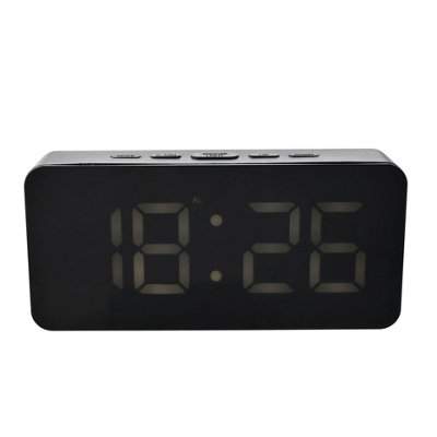 Hometime Digital Led Alarm Clock - Black