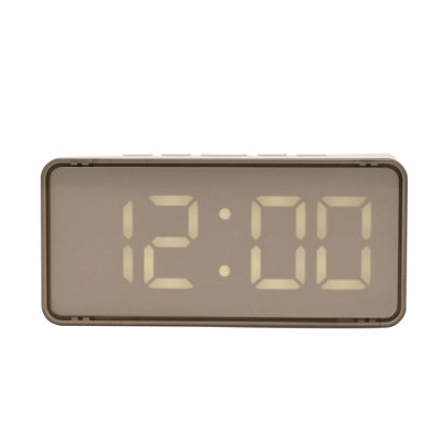 Hometime Digital Led Alarm Clock - White