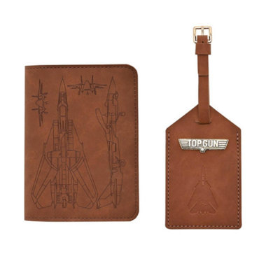 Top Gun Passport Holder and Luggage Tag tan - Image 3