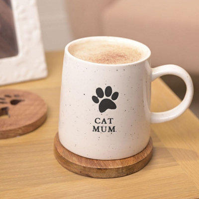 Best Of Breed Beige/Black Paw Prints Cat Mum Mug - Image 7
