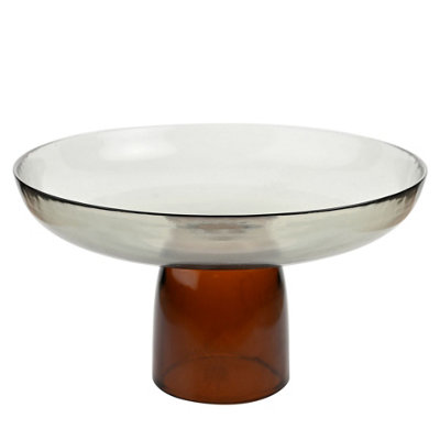 Hestia Elevated Glass BowlLarge from B&Q