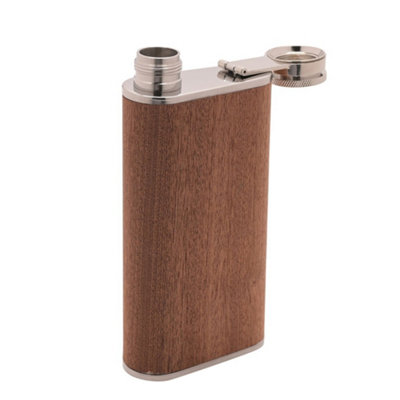 Harvey Makin Brown Rectangular Hip Flask 9Oz, 15.8Cm X 3.2Cm X 7.5Cm - Image 5