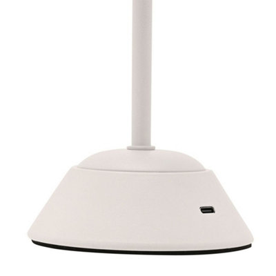 Hestia Unisex Off White Matt Putty White Usb Led Touch Table Lamp - Medium In - Image 6